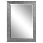 Uttermost - Uttermost 14604 Tarek - 41.88" Mirror - Frame Has A Textured, Silver Finish With A Light Gray Glaze. Mirror Is Beveled. May Be Hung Horizontal Or Vertical.  36 x 24 x 0.16  Mounting Direction: Horizontal/VerticalTarek 41.88" Mirror Silver/Light Gray Glaze *UL Approved: YES *Energy Star Qualified: n/a  *ADA Certified: n/a  *Number of Lights:   *Bulb Included:No *Bulb Type:No *Finish Type:Silver/Light Gray Glaze