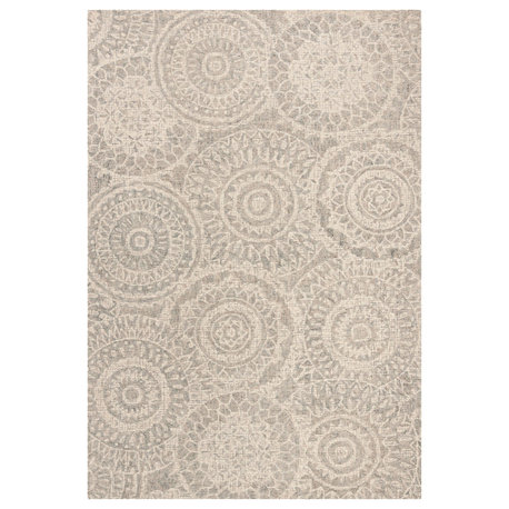 Safavieh Couture Abstract Collection ABT205 Rug, Ivory/Grey, 8'x10'