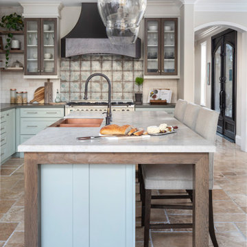 custom bracket in kitchen island