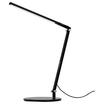 Koncept Z-Bar Solo Mini LED Desk Lamp With Base, Metallic Black