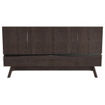 Maria Yee - Rhine 67" Sideboard, Finish: Ebony, Brushed Nickel - Please refer to secondary image for color variation listed.