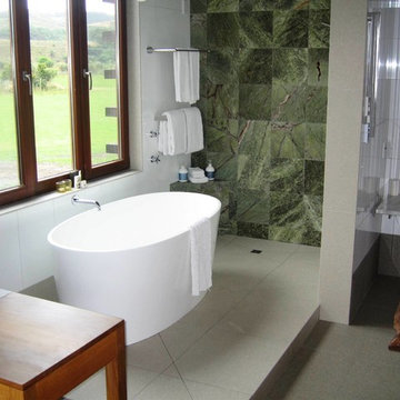 Stunning green Master Bathroom