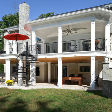 Exterior Remodel Turns Home Backyard into Gorgeous Retreat in Great Falls, Va