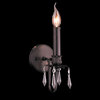 Traditional 1-Light Flemish Brass Finish with Clear Crystal Wall Sconce
