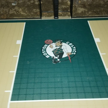 Swampscott Massachusetts Backyard Basketball Court