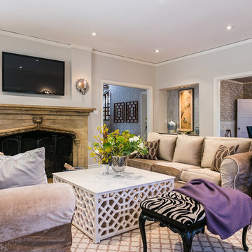 Lush fabrics and finishes in the living room