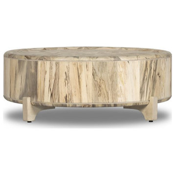 Nage Coffee Table Bleached Mahogany, Whitewashed Spalted Primavera