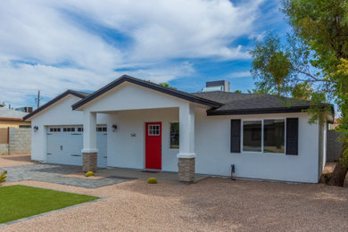 Inspiration for a country exterior home remodel in Phoenix