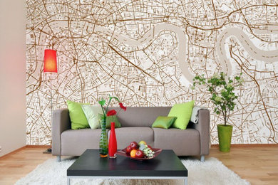 Minimalist living room photo in Los Angeles