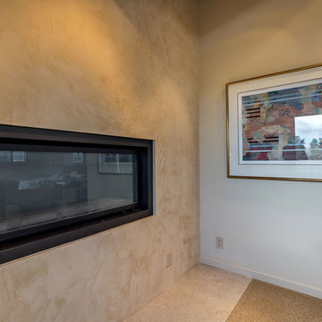 Venetian Plaster Fireplace in Master Bedroom