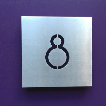 modern house numbers - plaques