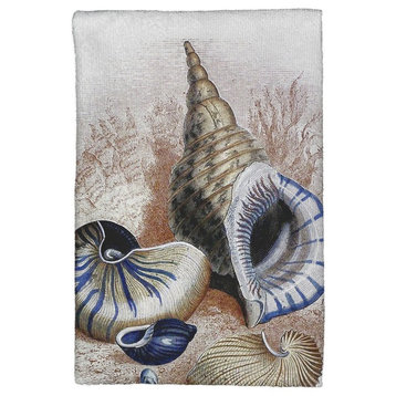 Antique Sea Shells Kitchen Towel - Two Sets of Two (4 Total)