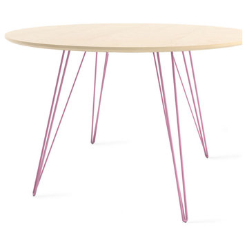 Williams Round Dining Table - Pink, Large, Maple
