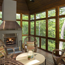 fireplace ideas for sun porch