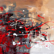 30" x 24" Artwork called "Gazing" by Preethi Original Modern Painting