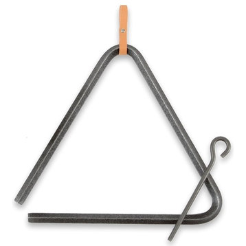 16-Inch Triangle, Hammered Steel