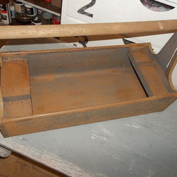 PMD Vintage Craftsman metal tool tote with wood handle - Closet Organizers