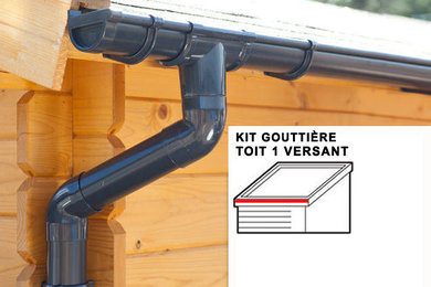 Gouttière PVC pour toit 1 versant - GD16 (5 coloris au choix)