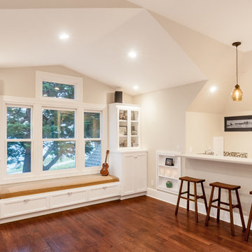 Built in Window Seat and Mini Kitchen