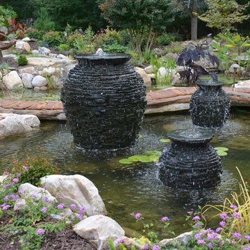 Stacked Slate Urn