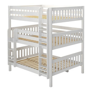 triple bunk bed with drawers