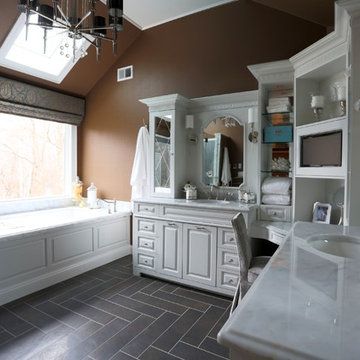 Custom Walk-In Closet and Adjoining Master Bathroom