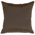 Pillow Decor Ltd. - Pillow Decor - Sunbrella Solid Color Outdoor Pillow, Coal Black, 20" X 20" - These pillows are made with renowned Sunbrella outdoor fabric. Adds a lush touch to your outdoor decor. Mix and match with other pillows in this series, fantastic stripes & solids in fresh, happy colors! *Pillow dimensions always refer to the pillow cover's width and length while lying flat unstuffed and are rounded up to the nearest whole inch.