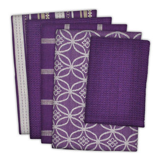 DII Assorted Woven Dishtowels (Set of 5) - On Sale - Bed Bath