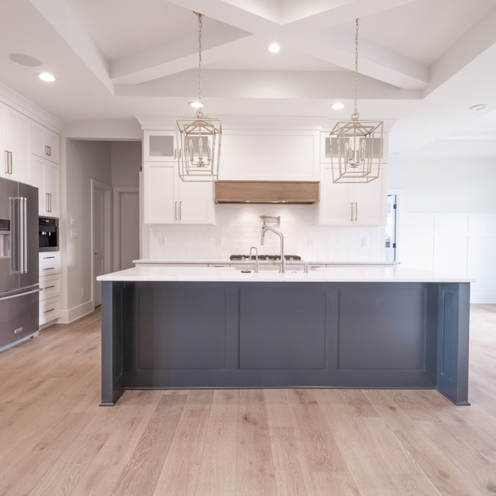 Custom Kitchen Island, Cabinetry and Ceiling Design