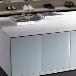 Center island with White Chroma countertop - Storage And Organization