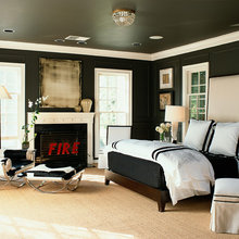 black ceiling, black walls