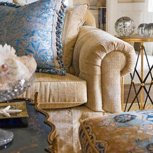 straw colored sofa