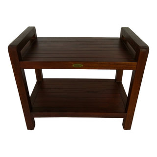 Sumba 30 Teak Shower Bench with Shelf