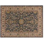 Bareens Designer Rugs - Bohemian Heriz Ziegler Spring Green Beige Hand-Knotted Rug - 3'11'' x 5'7'' - Enhance the ambiance of your home with this magnificent Persian-influenced Turkish hand-knotted rug made by skilled artisans capable of creating the most exceptional vegetable dyes and hand-spun wool. This exquisite handmade rug is a one-of-a-kind Peshawar Kafkaz, otherwise identified as Chobi, Chobi Peshawar, Oushak, or Ziegler rug. These handmade rugs are crafted in Pakistan utilizing superior-quality wool imported from Australia, New Zealand, and Korea in two types of weaves: the Persian weave and the Mori weave. This rug is meticulously crafted by hand using the finest natural vegetable dyes extracted from local plants. The artisans use a blend of hand-spun local and fine merino wool, resulting in a rug with a compelling texture, higher lanolin content, and longer staple. The artisans occasionally incorporate natural or artificial silk into the pile to enhance specific motifs. The finished product is an awe-inspiring execution of flawless design and an understated palette that exudes elegance.