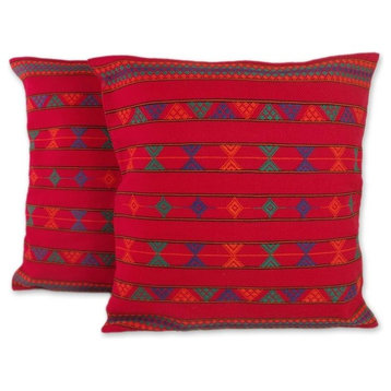 Desert Ruby Cotton Cushion Covers, Set of 2