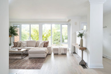 Example of a minimalist living room design in Toronto
