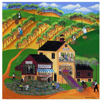 Cheryl Bartley 'Les Brasserie Vineyard' Canvas Art, 18"x18"