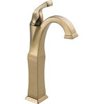 Delta - Delta Dryden Single Handle Vessel Bathroom Faucet, Champagne Bronze, 751-CZ-DST - Delta faucets with DIAMOND Seal Technology perform like new for life with a patented design which reduces leak points, is less hassle to install and lasts twice as long as the industry standard*. Designed to look like new for life, Brilliance finishes are developed using a proprietary process that creates a durable, long-lasting finish that is guaranteed not to corrode, tarnish or discolor. You can install with confidence, knowing that Delta faucets are backed by our Lifetime Limited Warranty. Delta WaterSense labeled faucets, showers and toilets use at least 20% less water than the industry standard saving you money without compromising performance.