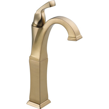 Delta Dryden Single Handle Vessel Bathroom Faucet, Champagne Bronze, 751-CZ-DST