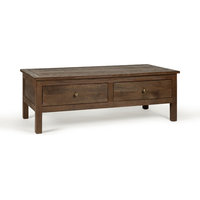 Thompson Farmhouse Rectangular Coffee Table, Antique Walnut