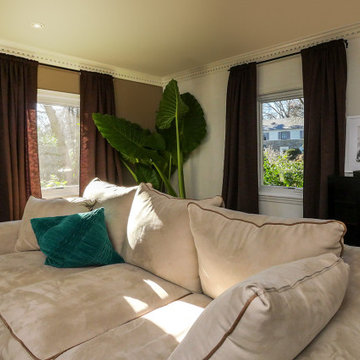 Cool Living Room with Two New Casement Windows - Renewal by Andersen LI