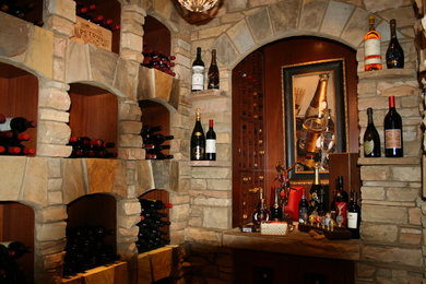 Example of a wine cellar design in Miami
