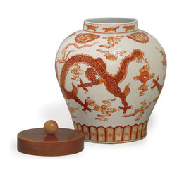 Dragon Jar With Lid - Home Decor