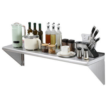 VEVOR 48"x14" Stainless Steel Wall Mounted Shelf Kitchen Restaurant Shelving