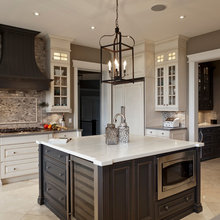 french country transitional kitchens