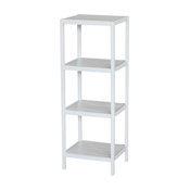 Bamboo Natural Spa4 Shelf Tower, White