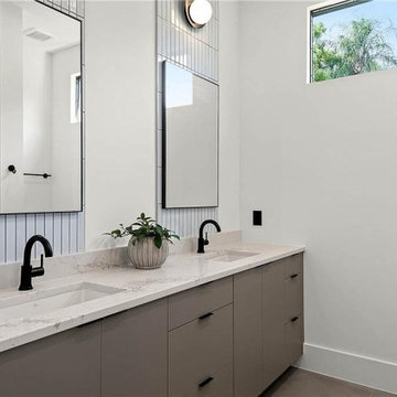 Shades of Brown, Urban Bathroom Upgrade in Milpitas, CA