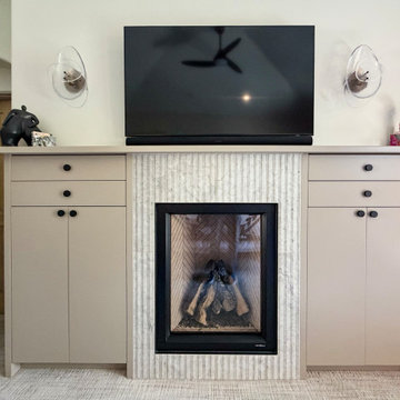 Venice Beach Custom Fireplace Built-Ins and Storage Cabinetry