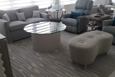 Example of a trendy living room design in Miami