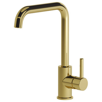 Dowell Series 8002/008 Single Handle Kitchen Faucet, Golden